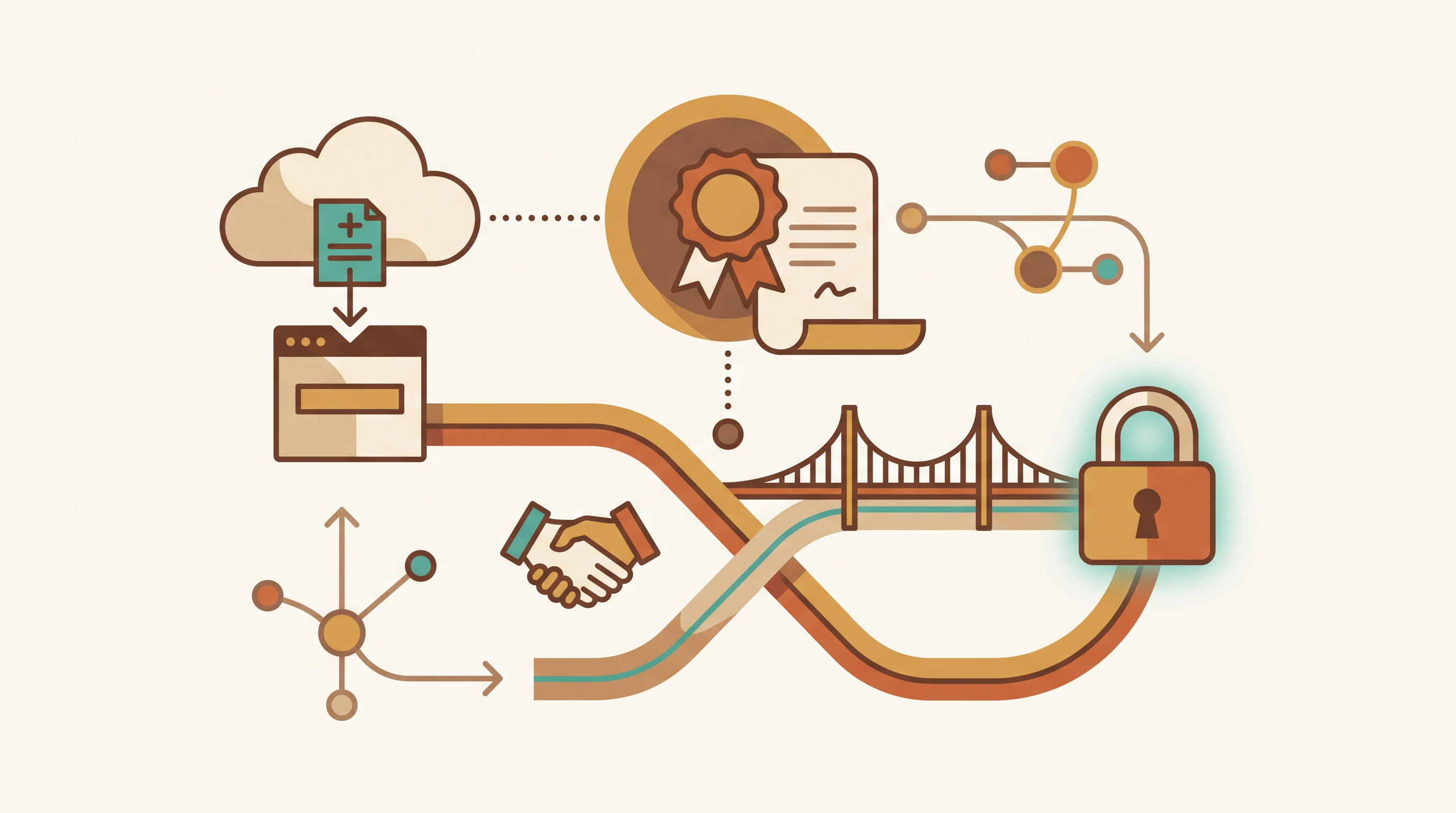 Caddy on-demand TLS handshake: ask endpoint, Let's Encrypt DNS-01 challenge, cert cache, auto-renewal