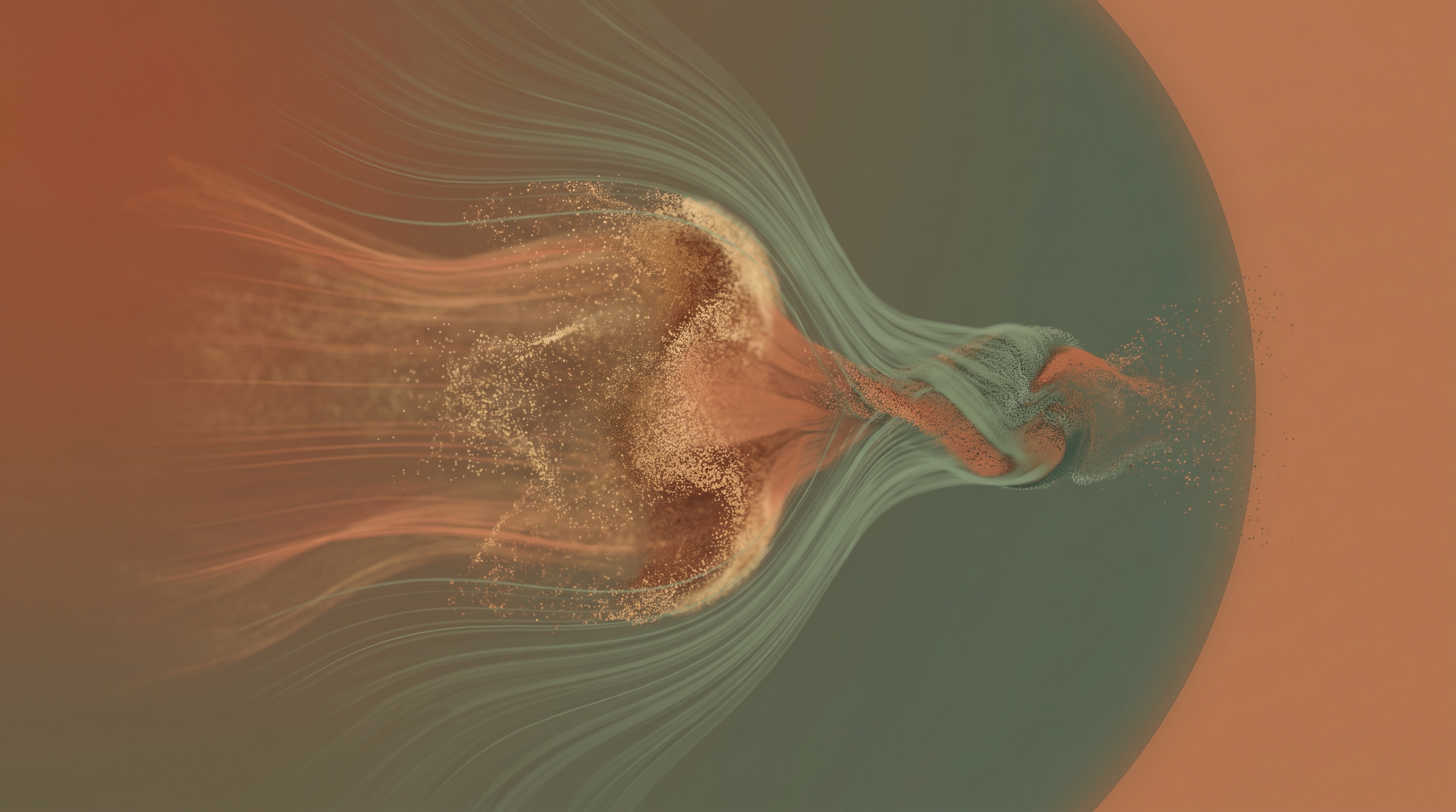 Abstract visualization of Postgres autovacuum reclaiming dead tuples